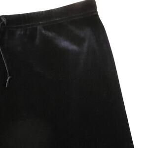 Vintage Guess Women Black Velour Pull-On Pencil Skirt large Made In USA Mini